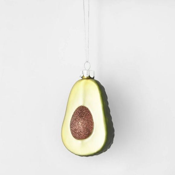 Other - Avocado Glass Christmas Tree Ornament nwt